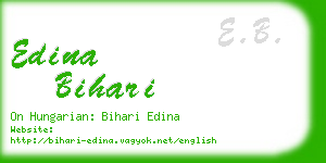 edina bihari business card